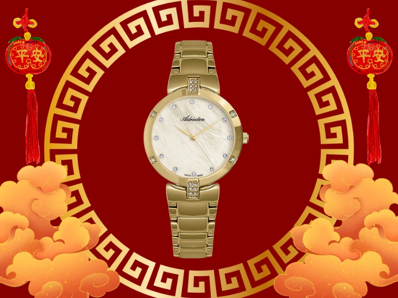 Đồng hồ đ&iacute;nh đ&aacute; sang trọng